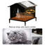 Maison de chat extérieure imperméable élevée, refuge pour animaux isolé chaud et résistant aux intempéries pour petits chats