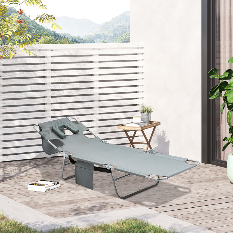 Haritz Reclining Single Chaise, Grey