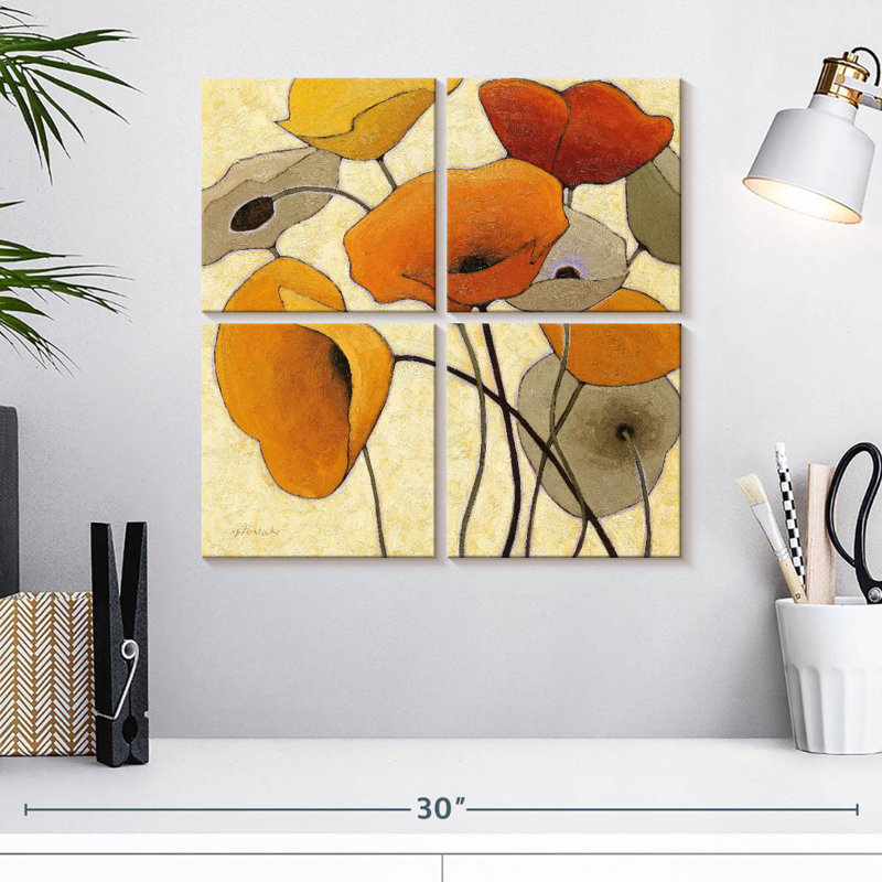Harnek Pumpkin Poppies III, H 18 po x l 18 po