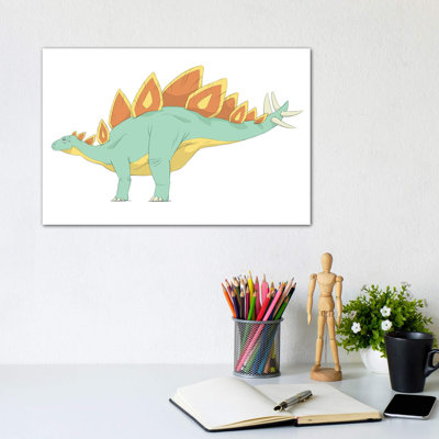 Stegosaurus Pencil Drawing With Digital Color by Alice Turner - Graphic Art