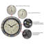 Horloge murale d'extérieur ronde en plastique 18 pouces - multicolore