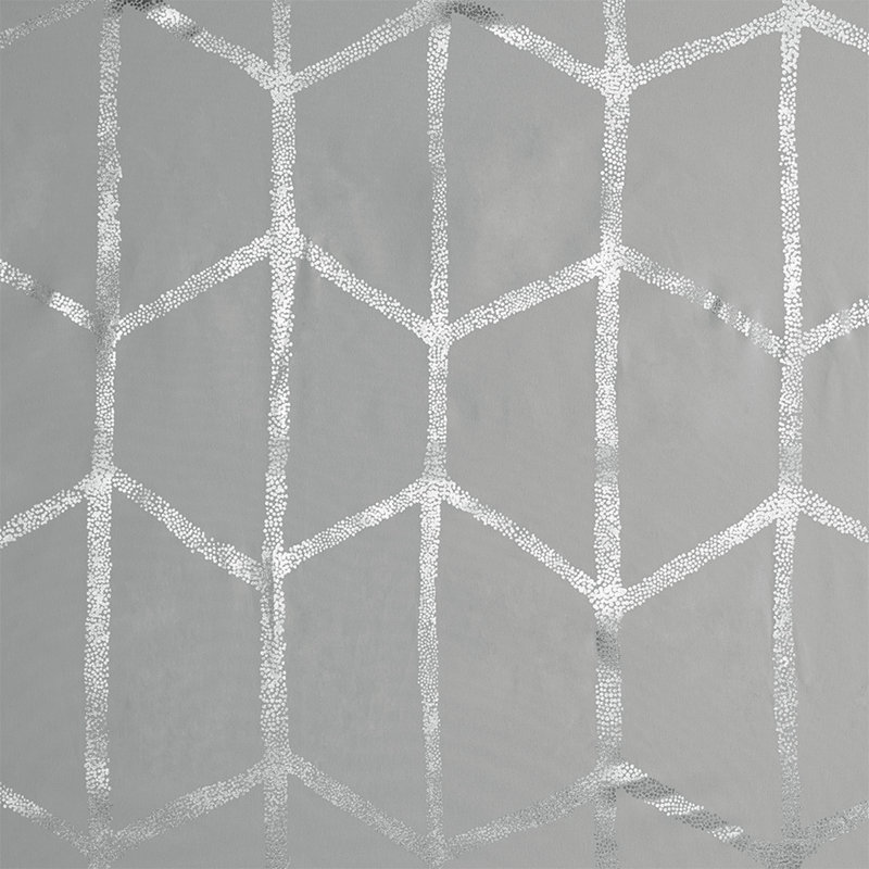 Rideau de douche imprimé métallique, Gris/argent