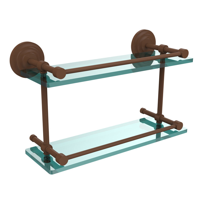 Étagère 2 pièces à niveaux leamore, Bronze antique, H 8 po x l 16 po x P 5 po