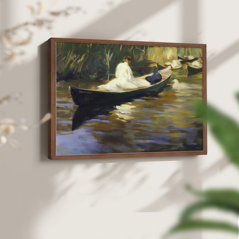 Série nautique -144 - Reproduction encadrée - réarmable, H 16 po x l 20 po, Noyer