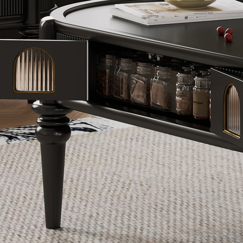 Table basse en bois massif rétro français, H 19,69 po x L 51,18 po x l 27,56 po
