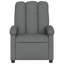  Fauteuil inclinable 100% polyester gris foncé, métal, contreplaqué
