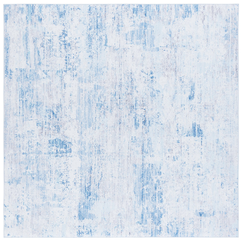 Seandre Performance Machine Washable Abstract Rug, Square 6'