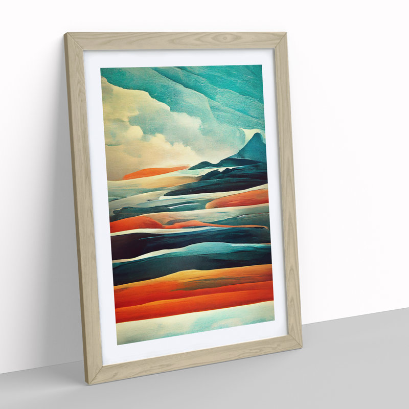Mountain - Framed Print, 34cm H x 25cm W x 2cm D, Oak