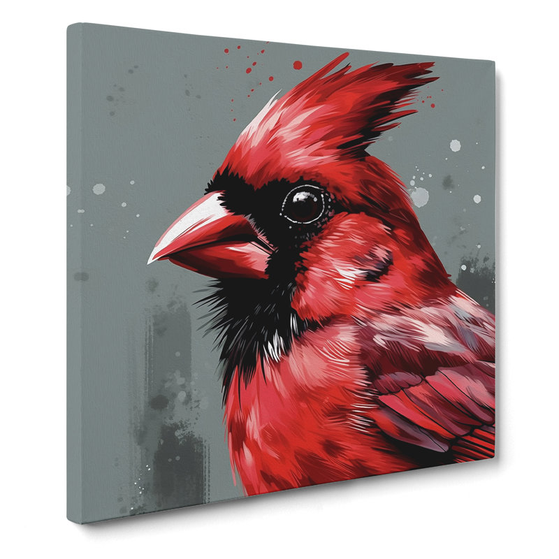 Cardinal Bird Graphic Art - Print, 35cm H x 35cm W x 3cm D