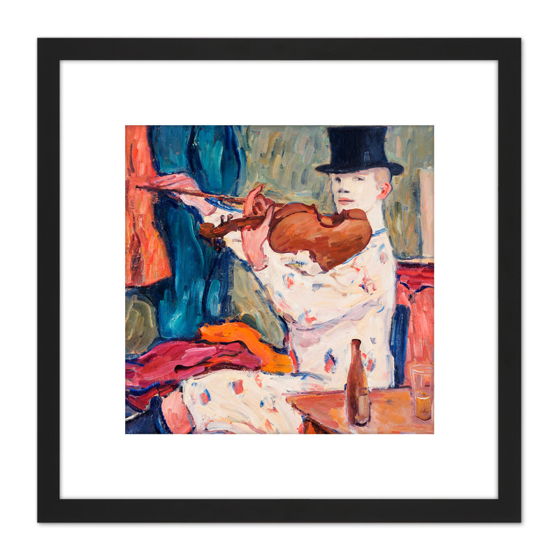 Clown Playing Violin by Gösta Von Hennigs - Single Picture Frame Painting