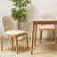 Chaise d'appoint à dossier beige uni (ensemble de 2)