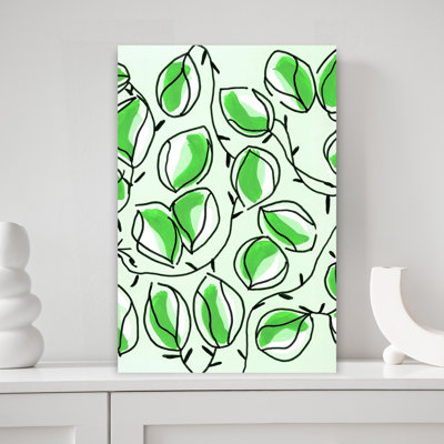 Seed Pods Green Contemporary Playful Plant Wall Art