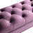 Purple Footstool With Rolled Arms, Button And 2 Cylindrical Pillows For Entryway Stylish Touch Bolster Decorative Centerpiece-1018547727