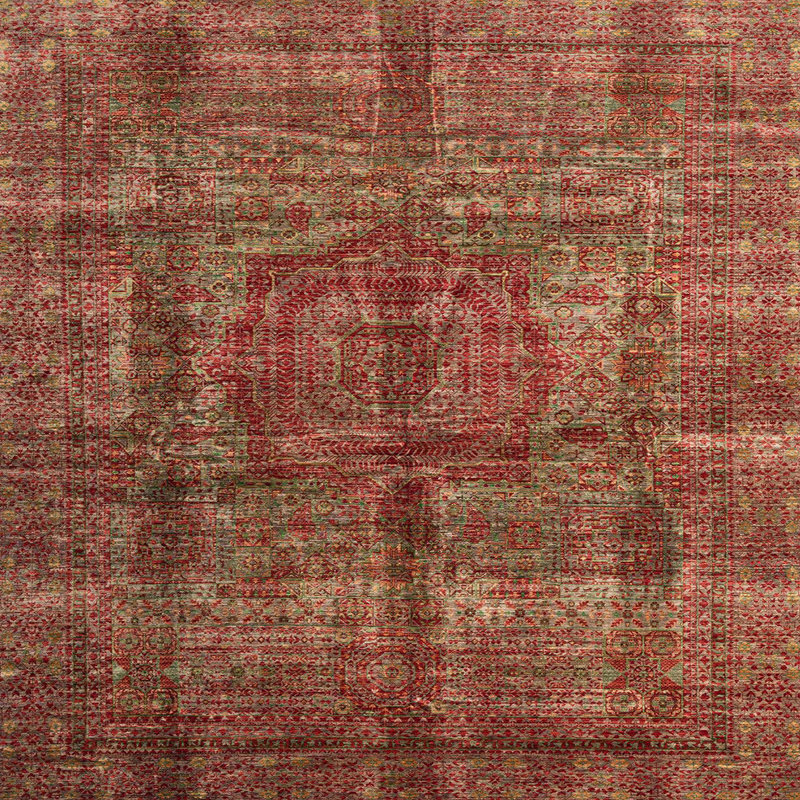 Tapis brun Southwestern, Carré 4 pi