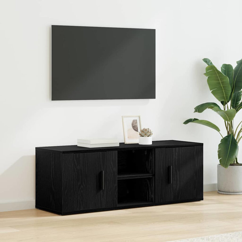 Unfinished TV Stand for TVs up to 43", Black Oak