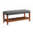 Charla Light Blue Fabric & Oak Finish Bench-1216047799