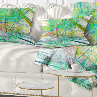 Coussin lombaire abstrait à motif fractal abstrait