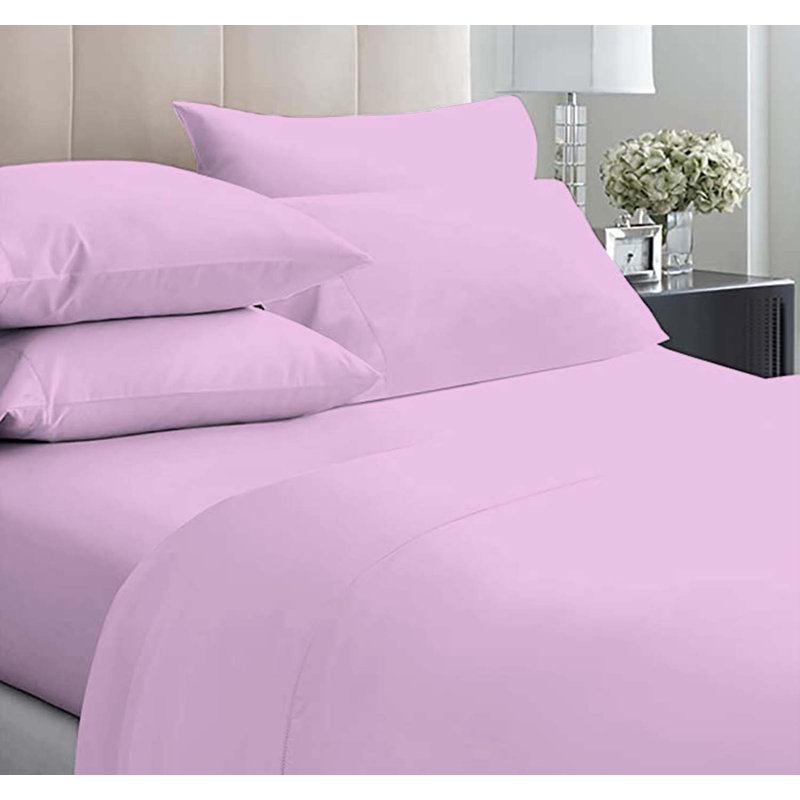 6-Piece Premium Deep Pockets Microfiber Sheet Set, California King, Pink