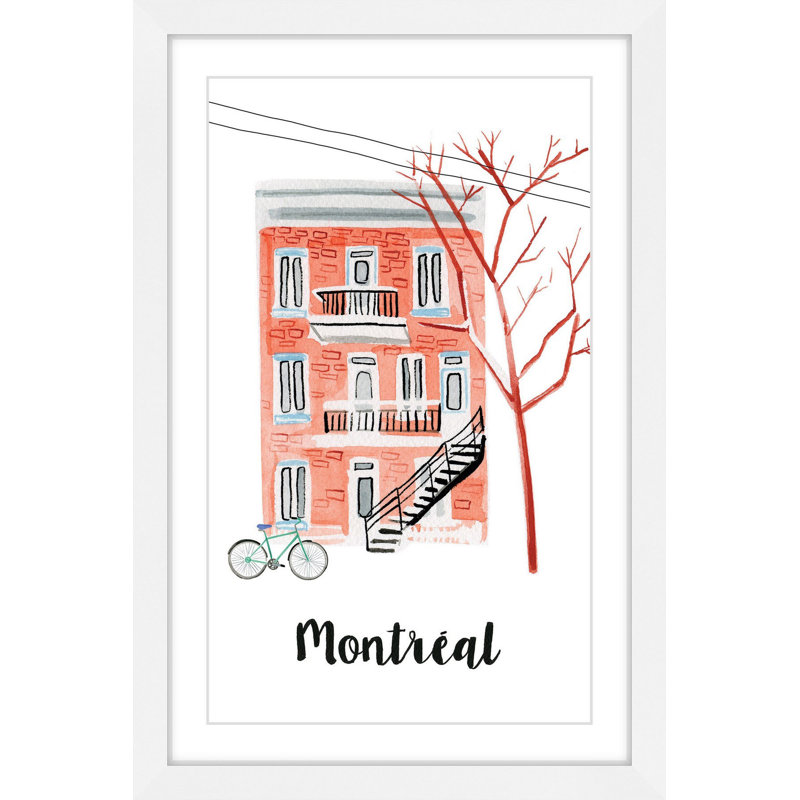 « montréal apartment » par molly rosner, reproduction d’art encadrée, 18" H x 12" L x 1,5" D