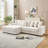 111.4‘beige Flannelette Sofa-1524447070