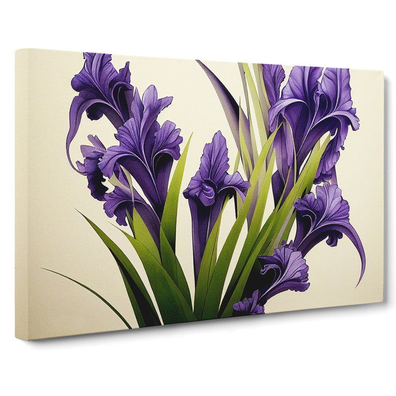 Boundless Iris Flowers - Wrapped Canvas Painting, 35cm H x 50cm W x 3cm D