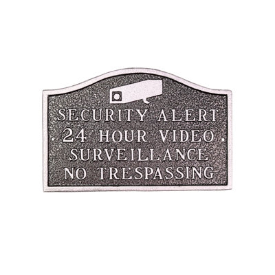 Security Alert Standard Soft Arch Statement Plaque - Swedish Iron
