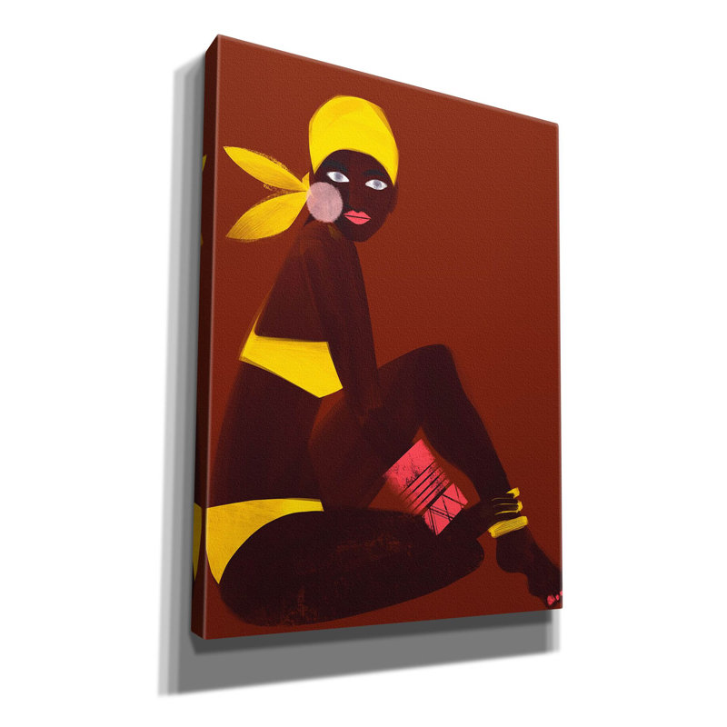 «Gerber», «Amber Sun» par Erin K. Robinson, art mural sur toile Gerlofke Bungalow, L 40 po x H 54 po x P 1,5 po