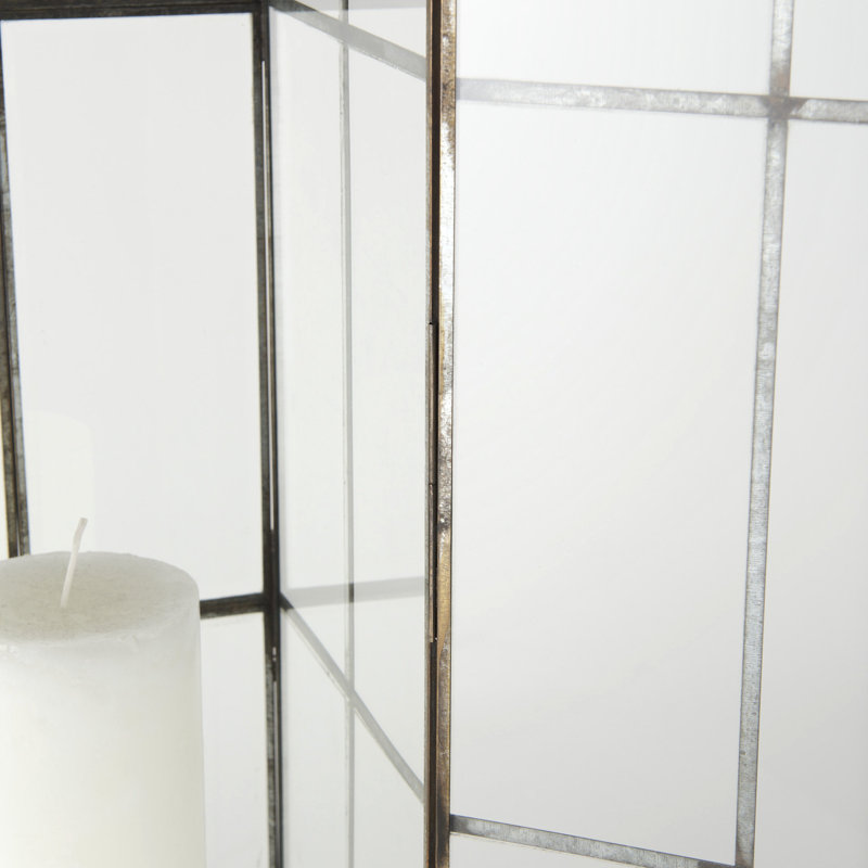 Glass Lantern, 31.1" H x 8.3" W x 8.3" D