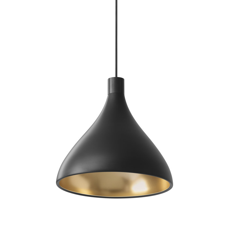 Swell String Single Pendant, Black