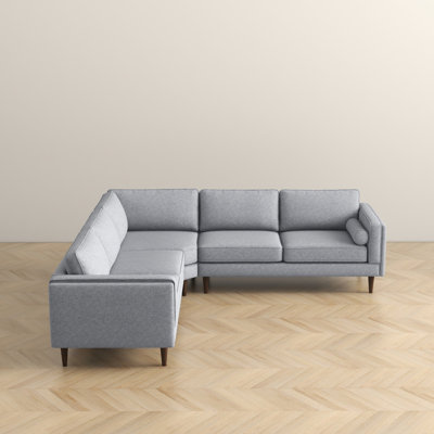 Canapé d'angle modulaire en tissu Amber