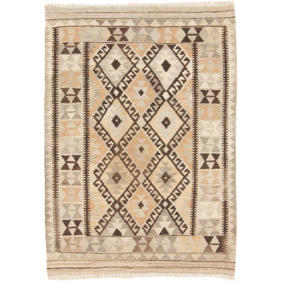 Rectangle 111 cm x 155 cm Geometric Hand Woven Kilim