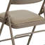 Curved Triple Braced & Double Hinged Upholstered Metal Folding Chair-1413869281