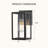 Outdoor Wall Sconce, Black Finish With Clear Glass, Exterior Porch Light, Front Door Lantern, Outdoor Wall Mount, 1-Pack-863647868