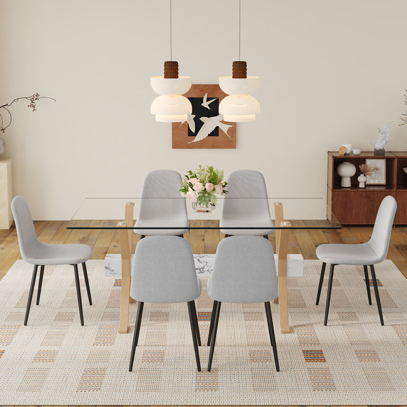 Élégant chic essentiel à manger | Verre et lin | Rassemblement contemporain | Maison et bureau