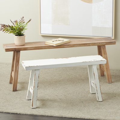 Ensemble de bancs brun Brunhild
