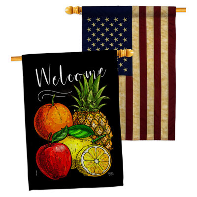 Double Sided 40'' H x 28'' W Polyester House Flag