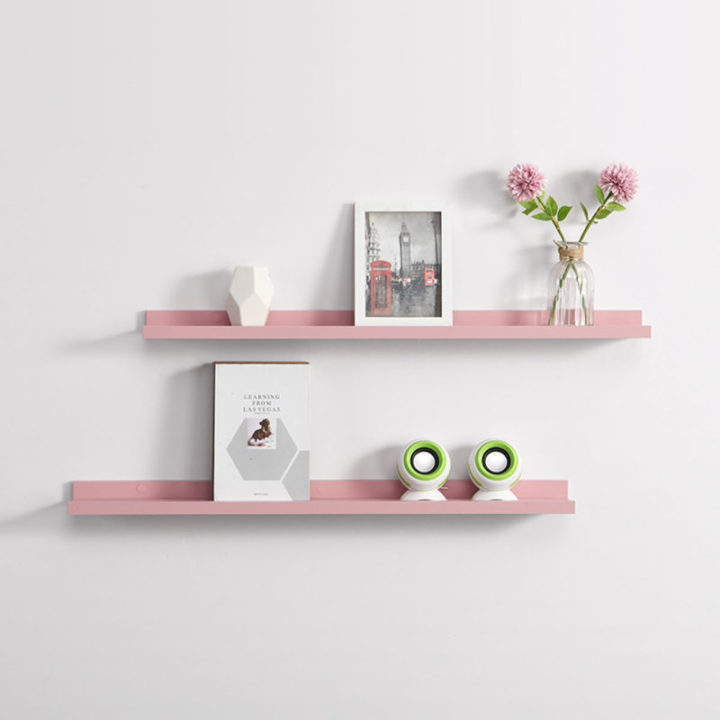 Cardentey 2 Piece Floating Shelf, 20cm H x 80cm W x 15cm D, Pink