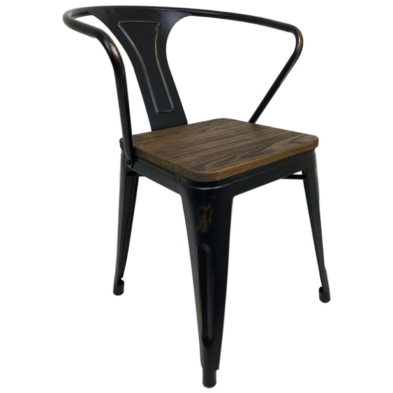 Fauteuil empilable en métal 17,5 po H