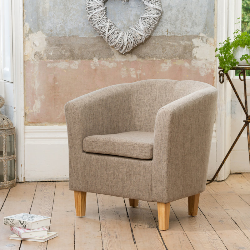 Viola Upholstered Accent Chair, Light Brown