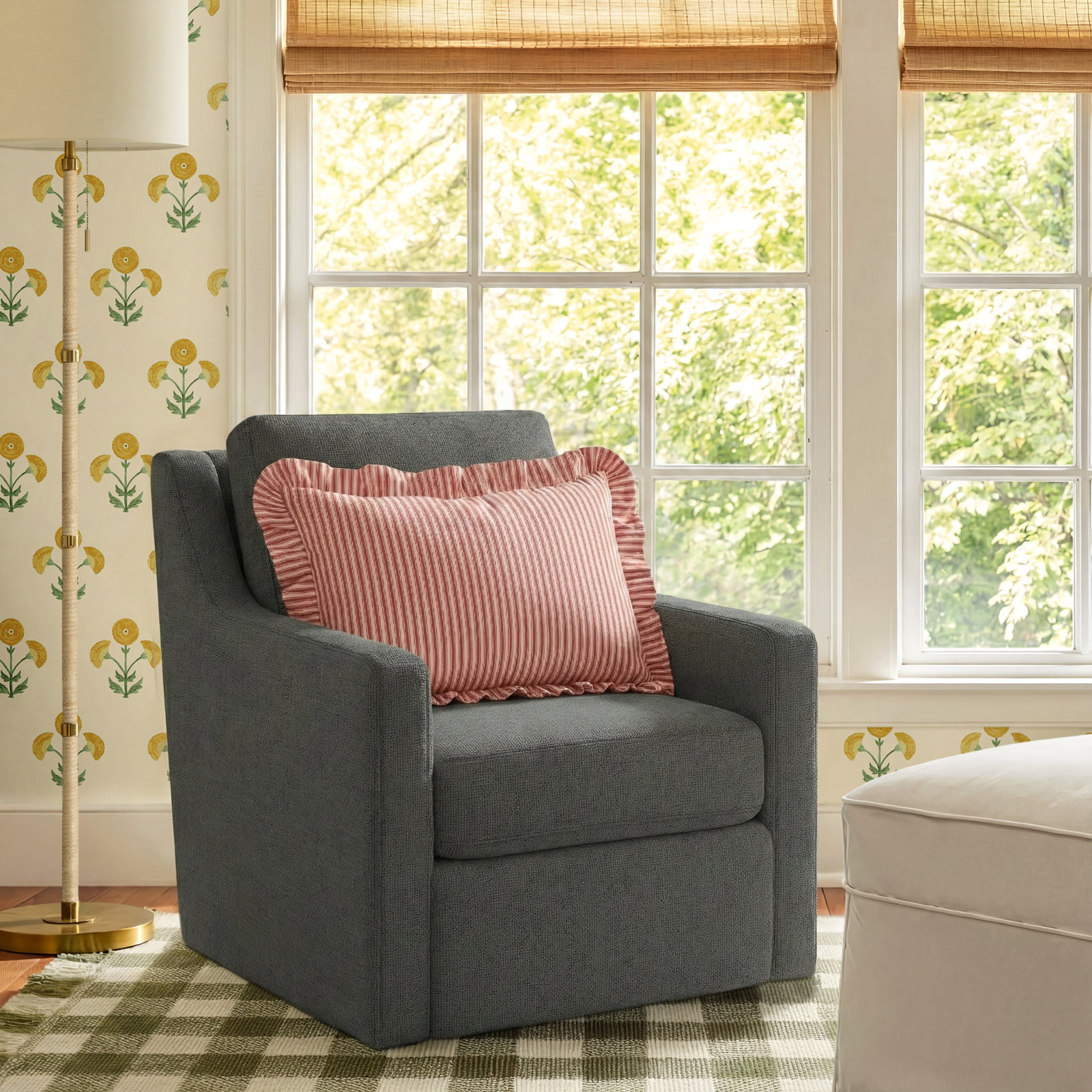 Milunka Upholstered Armchair, Ida Graphite