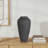 Black Ceramic Whitewashed Textured Decorative Vase-331326543