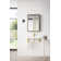 Boston Glossy White Resin Rectangular Wall Mount Bathroom Sink with Overflow