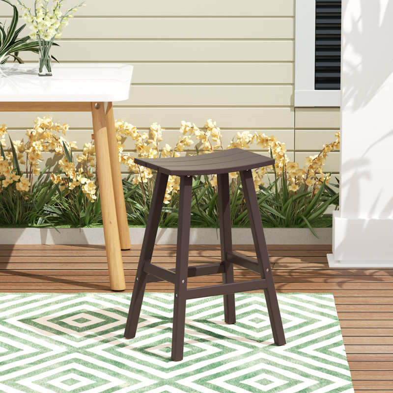 Laguna Outdoor Stool, 29”, Dark Brown