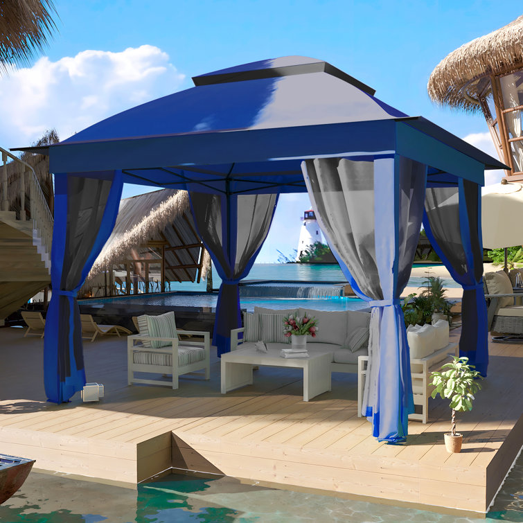 (incomplete) 11 Ft. W x 11 Ft. D Steel Pop-up Gazebo
