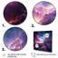 Rêves interstellaires abstraits mauve sarcelle - impression-744584971-744584972