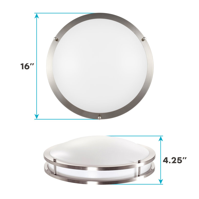 Plafonnier encastré Eryx, H 10 po x l 10 po x P 3 po, Argent