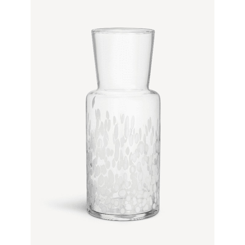 Meadow Glass Table Vase, White/Ivory, 11.8" H x 4.7" W x 4.7" D
