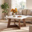 31.5" Square Coffee Table with Cross Leg