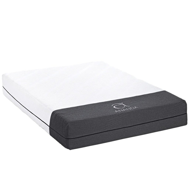 Matelas en mousse viscoélastique gélifiée 12 po avec fermeture à glissière, housse amovible et lavable, respirant, Très grand