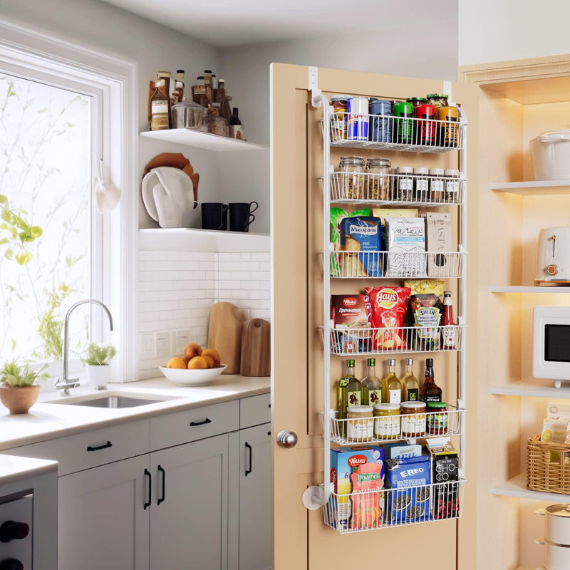 Door Spice Rack with Adjustable Racks